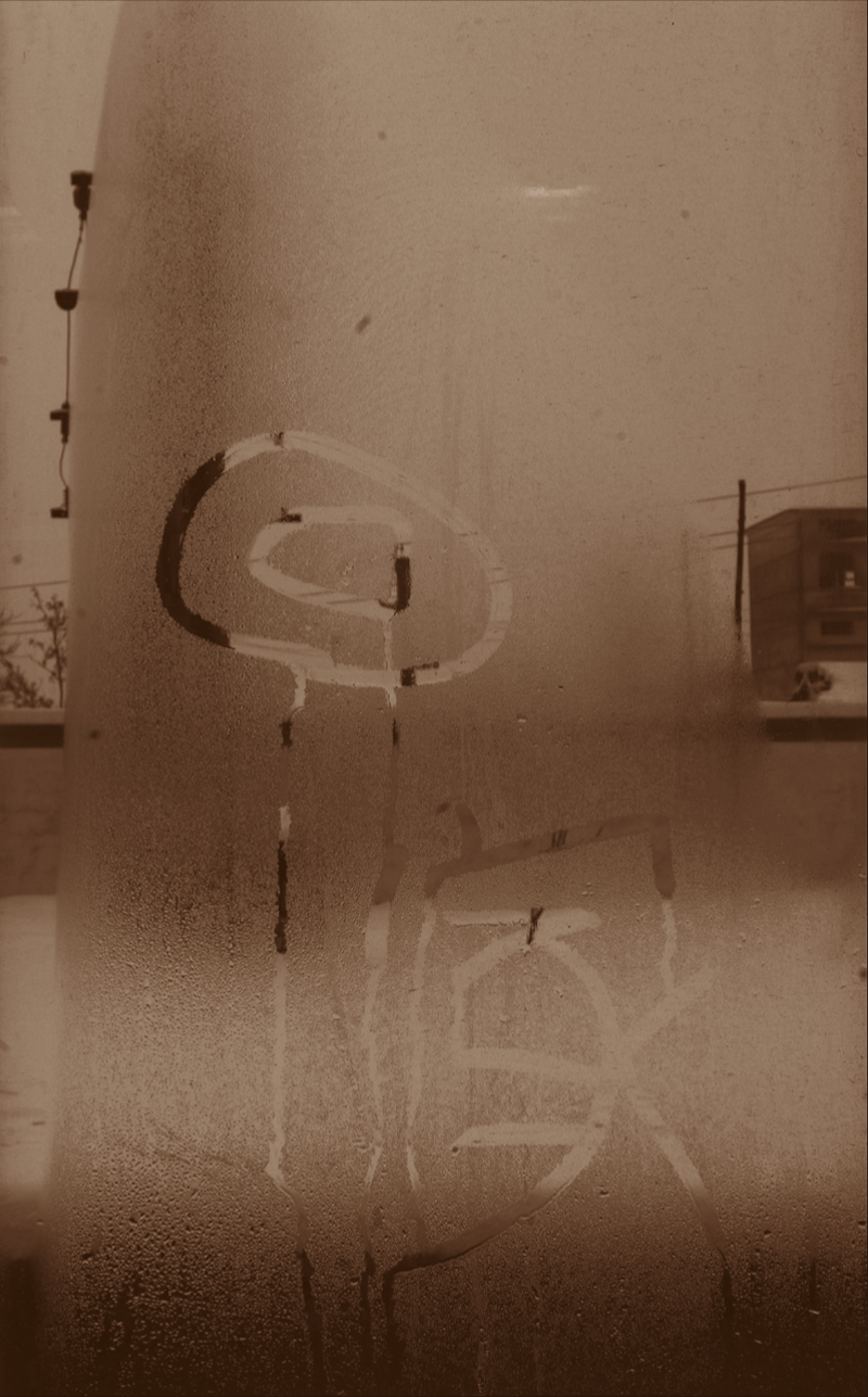 2008年：春运途中，临时列车的车窗上写着“回家”两字。这是武昌至广州T119次列车，因为冰冻灾害，列车在路上停了15小时15分钟。邓勃/摄